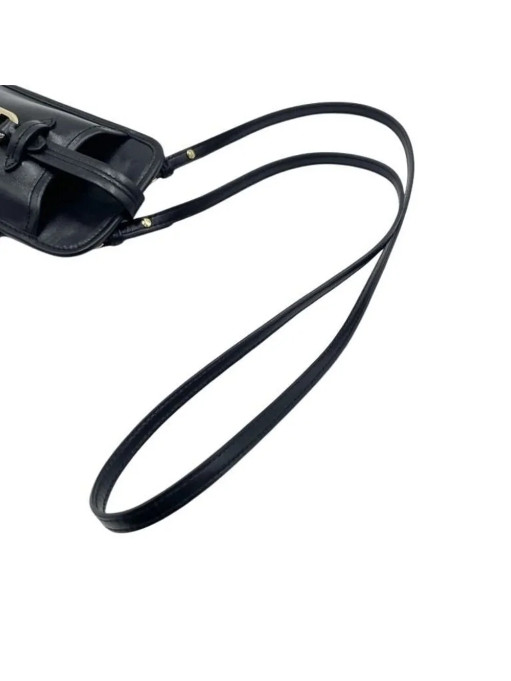 Fendi Shoulder Bag Phone Pouch Black Leather Smartphone